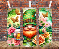 St. Patrick's Gnome - Tumbler Wrap - Sublimation Transfers