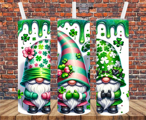 St. Patrick's Gnomes - Tumbler Wrap - Vinyl Transfers