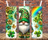 St. Patrick's Gnome - Tumbler Wrap - Vinyl Transfers