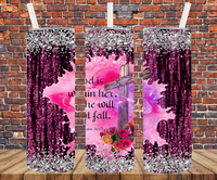 God Is Within Her She Will Not Fall - Tumbler Wrap - Vinyl Transfers