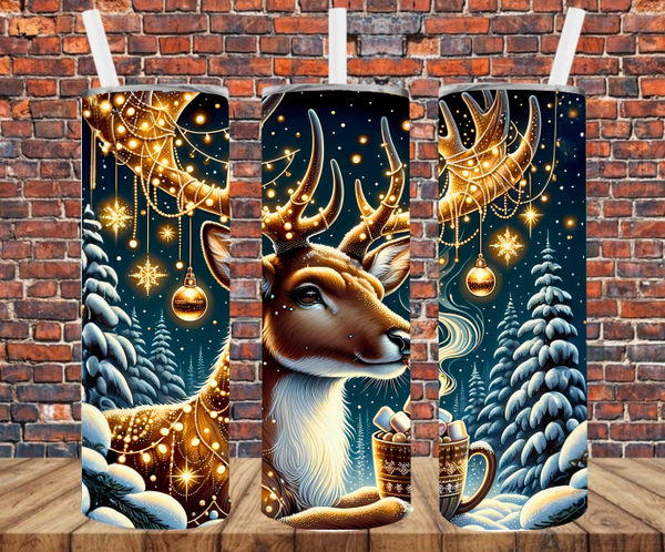 Christmas Deer - Tumbler Wrap - Sublimation Transfers