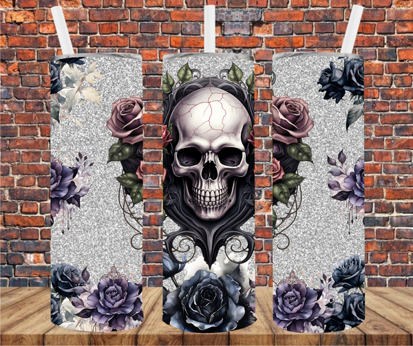 Gothic Skull - Tumbler Wrap - Sublimation Transfers