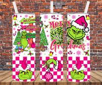 Christmas Green Character - Tumbler Wrap - Sublimation Transfer