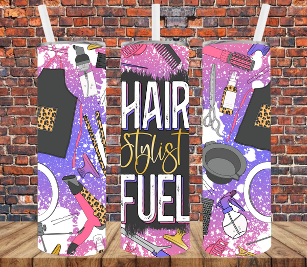 Hair Stylist Fuel - Tumbler Wrap Sublimation Transfers