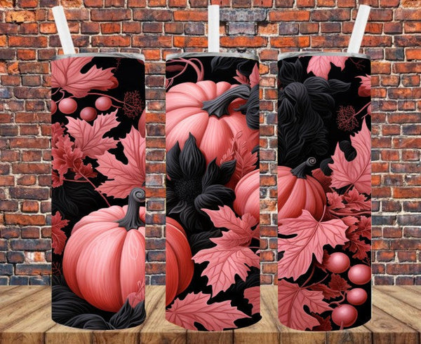 Fall Pumpkins - Tumbler Wrap - Vinyl Transfers