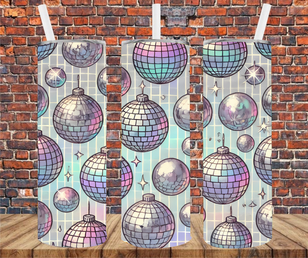 Disco Ball - Tumbler Wrap - Vinyl Transfers