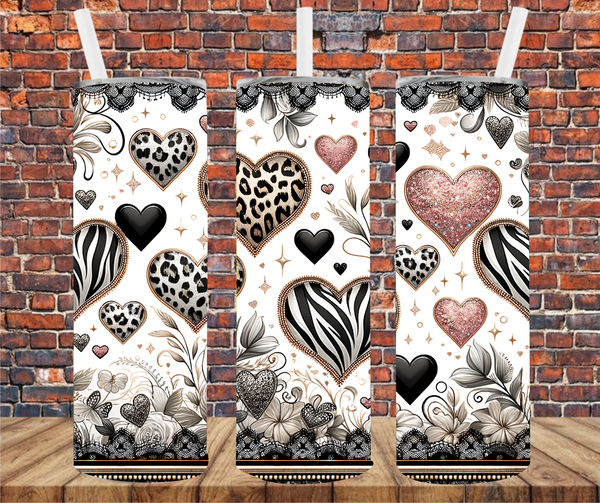 Hearts - Tumbler Wrap - Sublimation Transfers