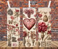 Victorian Heart - Tumbler Wrap - Sublimation Transfers