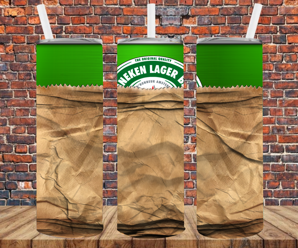 Brown Bag Beer - Tumbler Wrap - Sublimation Transfers