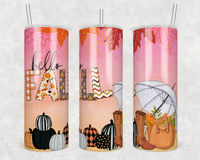 Hello Fall - Tumbler Wrap Vinyl Transfers