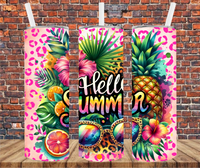 Hello Summer - Tumbler Wrap - Vinyl Transfer