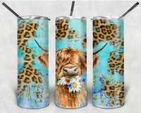 Highlander Cow - Tumbler Wrap Sublimation Transfers