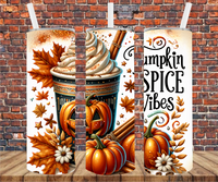 Pumpkin Spice Vibes - Tumbler Wrap - Vinyl Transfers