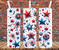 Patriotic Stars - Tumbler Wrap - Sublimation Transfers