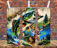 Hunting & Fishing - Tumbler Wrap - Sublimation Transfers