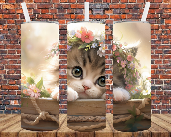 Cute Kitten - Tumbler Wrap - Sublimation Transfers