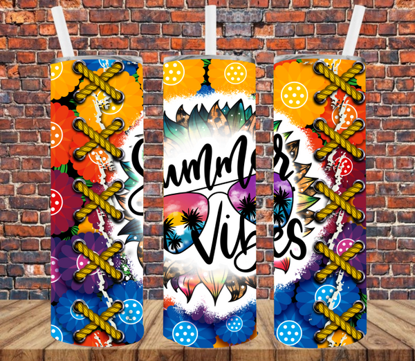 Summer Vibes - Tumbler Wrap Sublimation Transfers