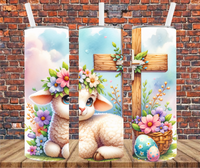 Easter Lamb  - Tumbler Wrap - Sublimation Transfer