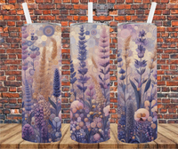 Lavender Floral - Tumbler Wrap Sublimation Transfers