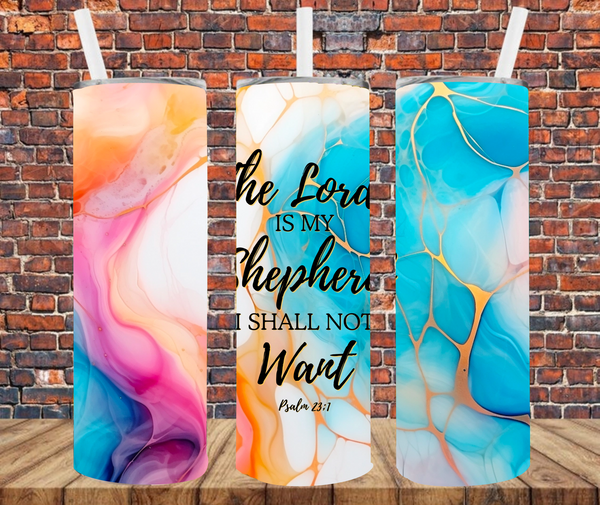 The Lord Is My Shepherd, I Shall Not Want - Tumbler Wrap - Sublimation Transfers