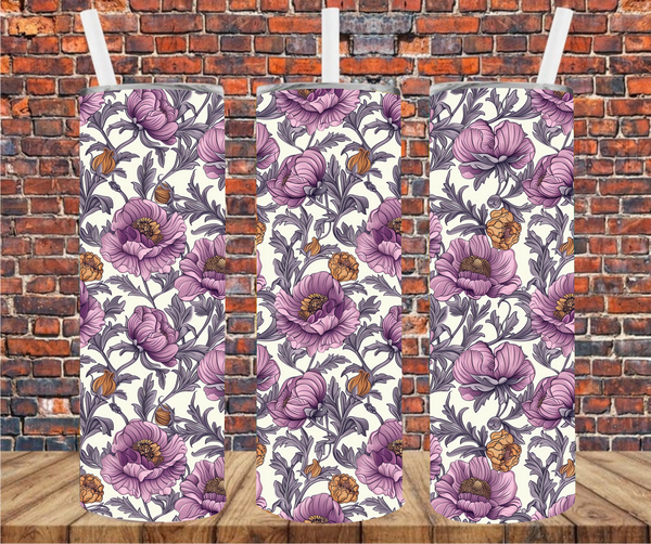 Vintage Floral - Tumbler Wraps - Sublimation Transfers