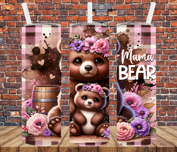 Mama Bear - Tumbler Wrap - Sublimation Transfers