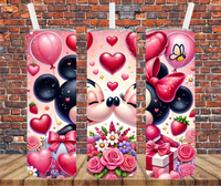 Character Valentine's - Tumbler Wrap - Sublimation Transfers