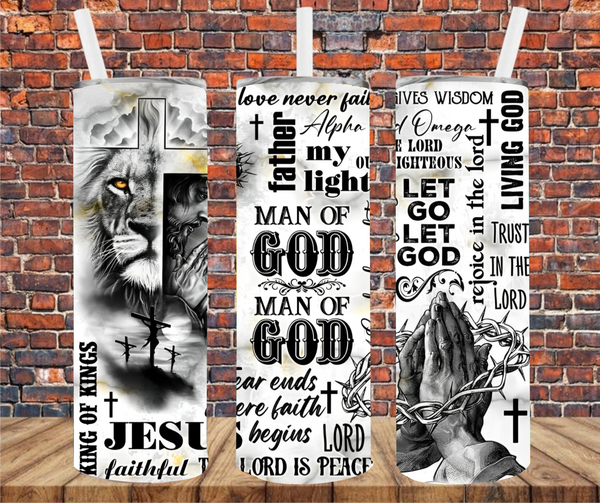 Man of God - Tumbler Wrap - Vinyl Transfers