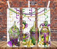 Mardi Gras - Tumbler Wrap Vinyl Transfers