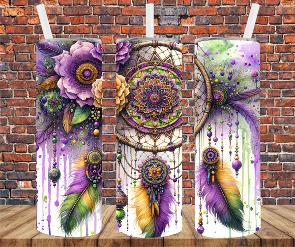 Mardi Gras - Tumbler Wrap - Vinyl Transfers