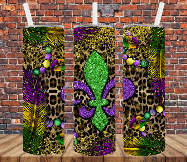 Mardi Gras - Tumbler Wrap Vinyl Transfers