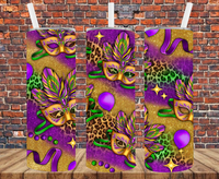 Mardi Gras - Tumbler Wrap - Vinyl Transfers