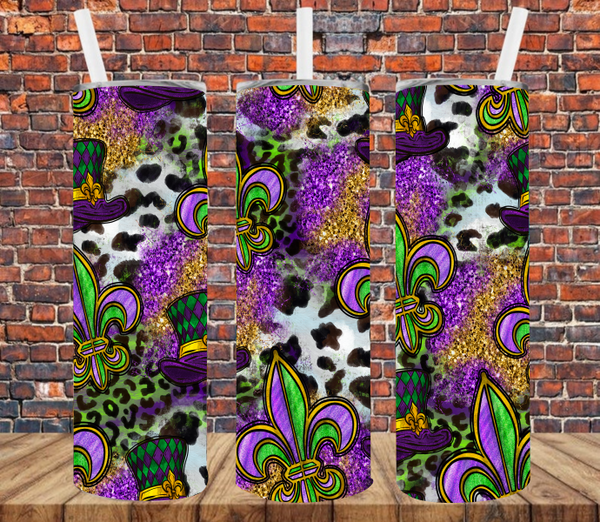 Mardi Gras - Tumbler Wrap Vinyl Transfers