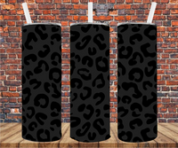 Flat Black Leopard Pattern - Sublimation Transfers