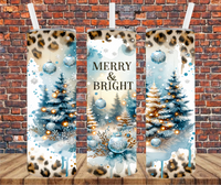 Merry & Bright - Tumbler Wrap - Sublimation Transfer