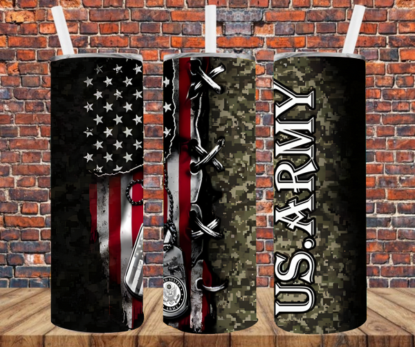 US Army - Tumbler Wrap - Sublimation Transfers