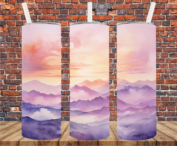 Mountains - Tumbler Wrap - Sublimation Transfers