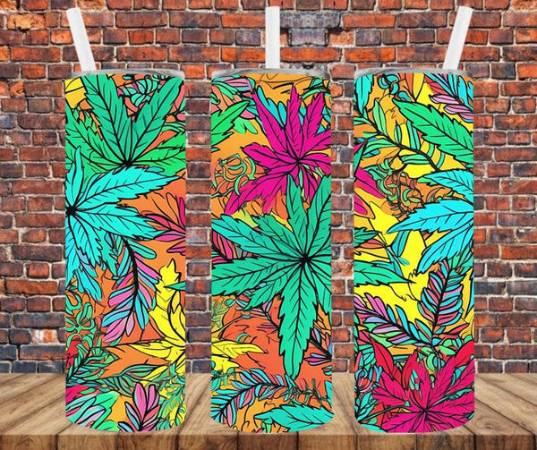 Colorful Weed - Tumbler Wrap Vinyl Transfers