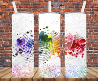 Colorful Musical - Tumbler Wrap - Sublimation Transfers