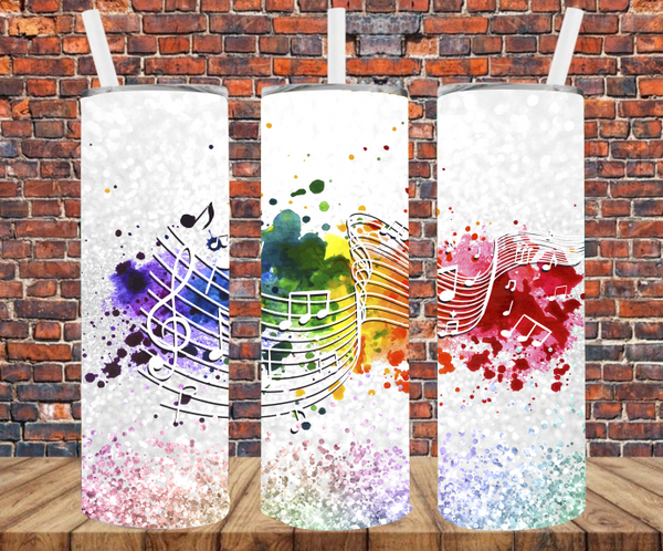 Colorful Musical - Tumbler Wrap - Sublimation Transfers