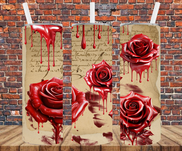 Blood Roses - Tumbler Wrap - Sublimation Transfers