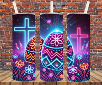 Neon Easter Eggs - Tumbler Wrap - Vinyl Transfers