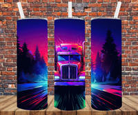 Neon Trucker - Tumbler Wrap - Sublimation Transfers