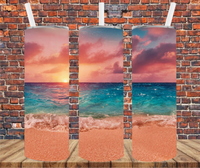 Ocean Sunset - Tumbler Wrap - Vinyl Transfers