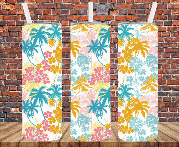 Beach Pattern - Tumbler Wrap - Sublimation Transfers