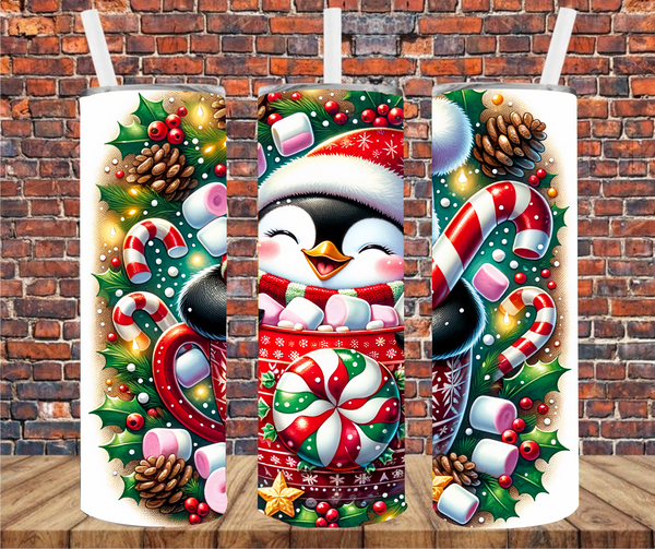 Christmas Penguin - Tumbler Wrap - Sublimation Transfers