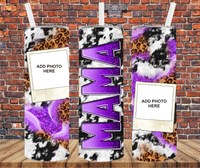 2 Image - Mama  - Add Your Own Photos - Sublimation Tumbler Wrap