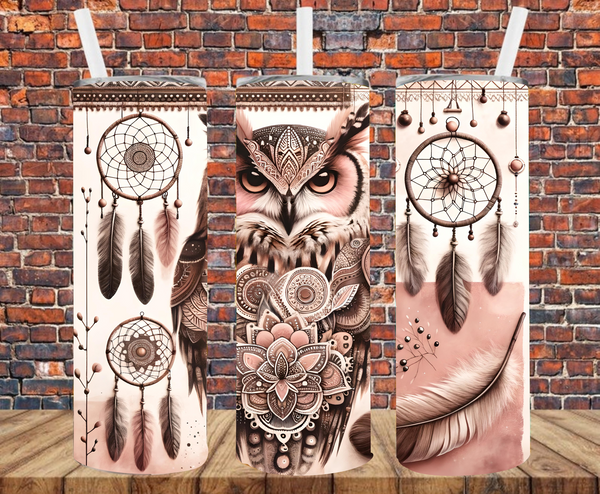 Owl - Tumbler Wrap - Sublimation Transfers