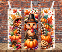 Thanksgiving Turkey - Tumbler Wrap - Vinyl Transfers