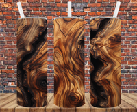 Polished Wood - Tumbler Wrap - Vinyl Transfer